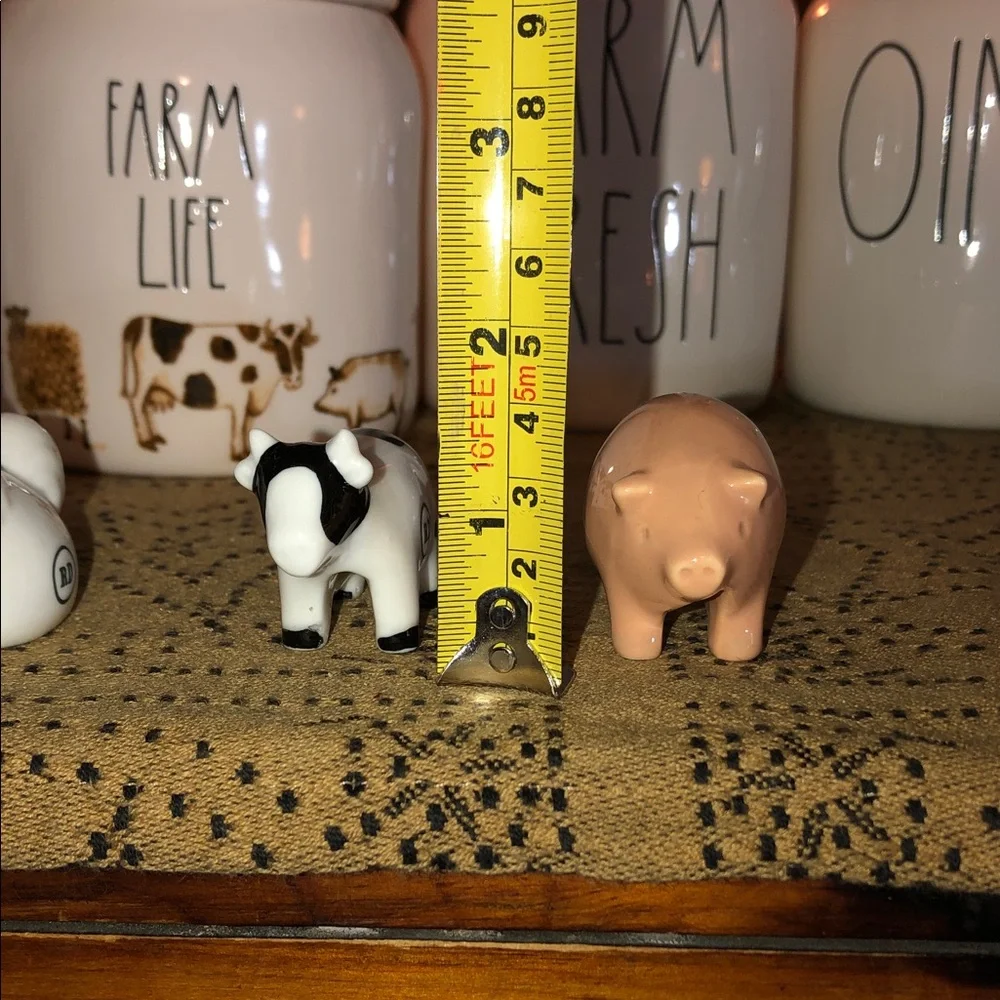 Rae Dunn Farm Animals Mug Charms Set of 3 (Rooster/Cow/Pig)